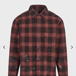 Men’s Hudson jeans  Check point Distress shirt